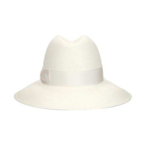 Stijlvolle Fedora Hoed voor Mannen Borsalino , White , Dames