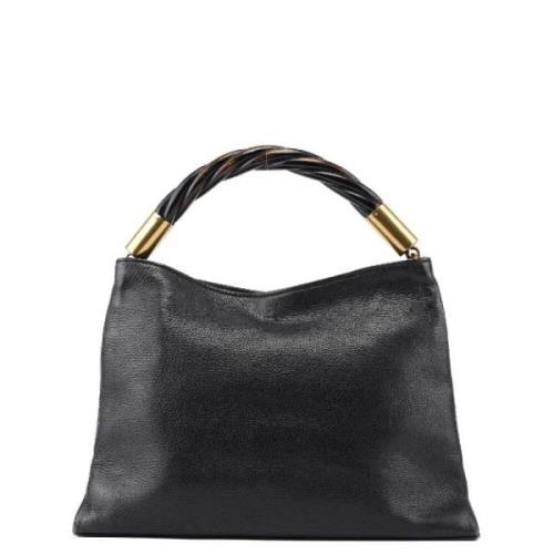 Pre-owned Leather handbags Gucci Vintage , Black , Dames