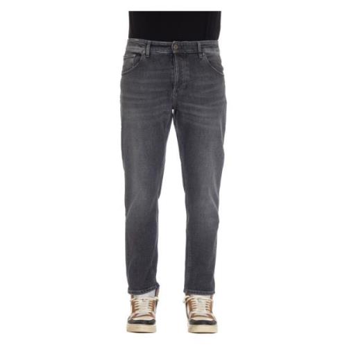 Grijze Denim Carrot Fit Jeans PT Torino , Gray , Heren