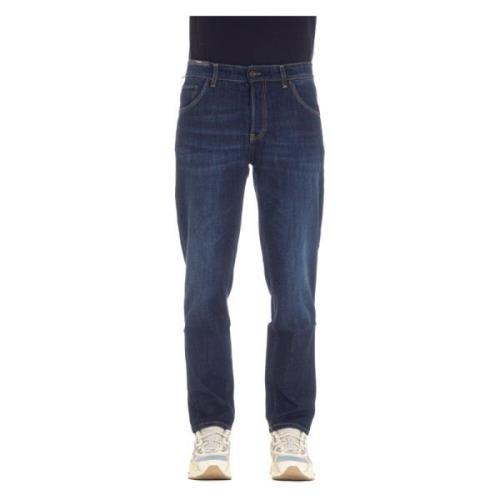 Wortelpasvorm Denim Jeans PT Torino , Blue , Heren