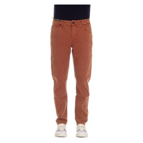 Denim Tapered Fit Jeans PT Torino , Red , Heren