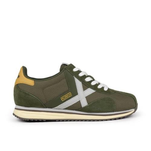 Retro Caqui Sneaker Munich , Green , Heren