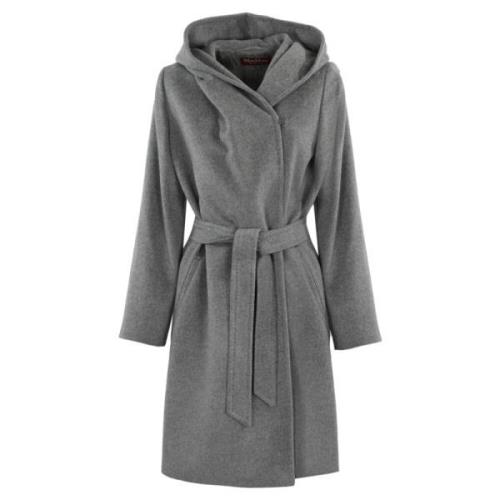 Korte wollen jas met capuchon Max Mara Studio , Gray , Dames