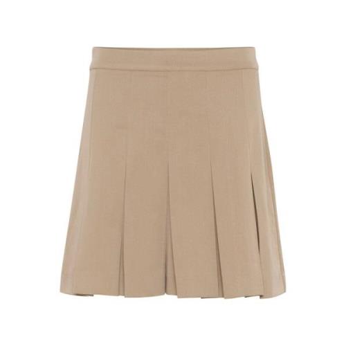 Elegante Zelivasz Skirt in Doeskin Saint Tropez , Beige , Dames