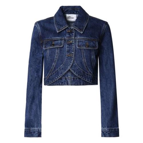 Denim Cropped Jack met Zakken Self Portrait , Blue , Dames