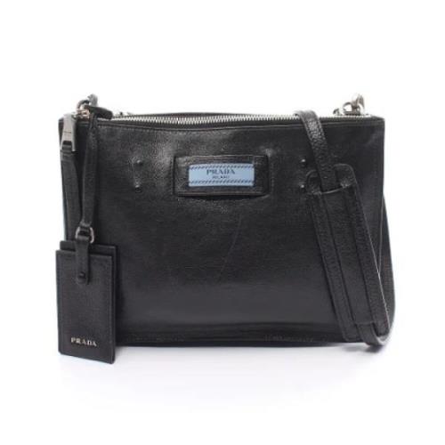 Pre-owned Leather prada-bags Prada Vintage , Black , Dames