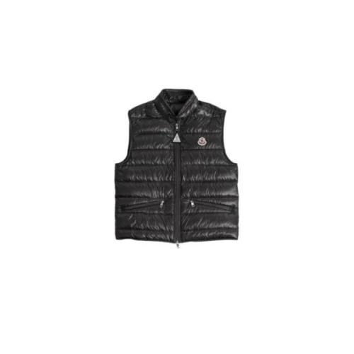 Grijze Lichtgewicht Dons Gilet Jas Moncler , Gray , Dames