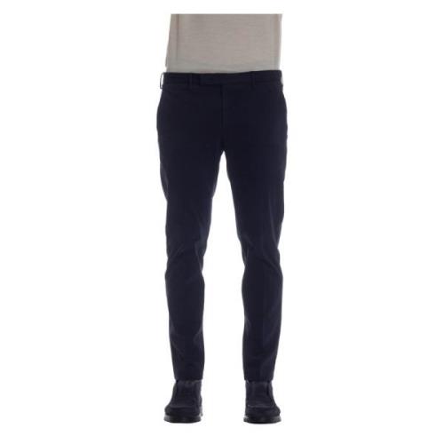 Blauwe Maatwerk Broek Rits Sluiting PT Torino , Blue , Heren