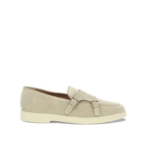 Stijlvolle Loafers voor Mannen Santoni , Beige , Dames