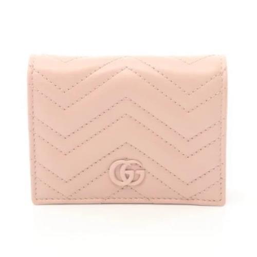 Pre-owned Leather wallets Gucci Vintage , Pink , Dames