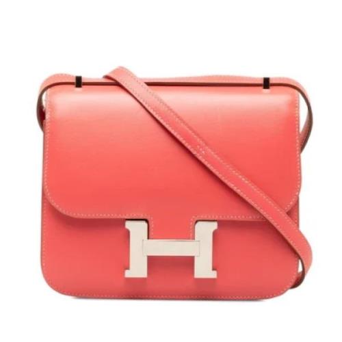 Pre-owned Leather crossbody-bags Hermès Vintage , Pink , Dames