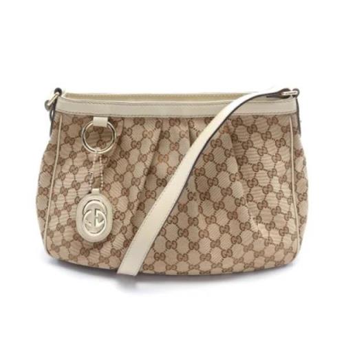 Pre-owned Leather shoulder-bags Gucci Vintage , Beige , Dames