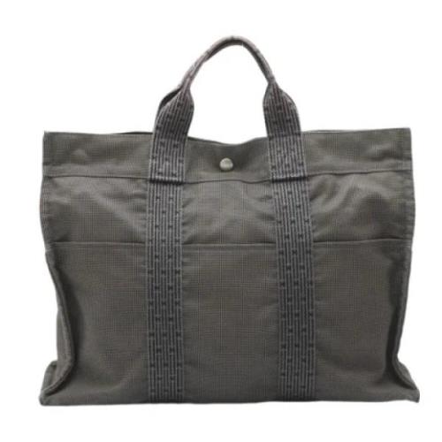 Pre-owned Canvas totes Hermès Vintage , Gray , Dames