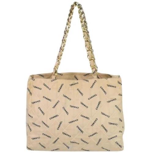 Pre-owned Canvas totes Chanel Vintage , Beige , Dames