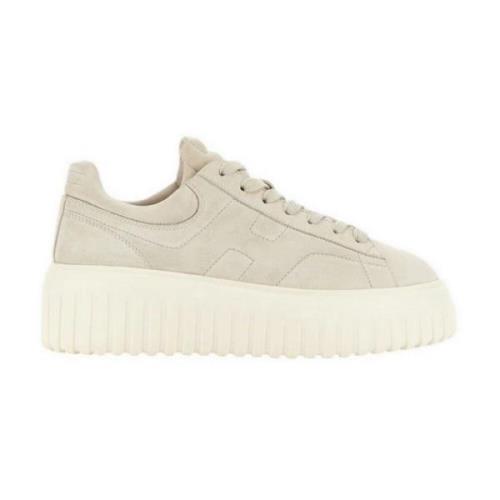 Ivory Sneakers met H-Stripes Hogan , Beige , Dames