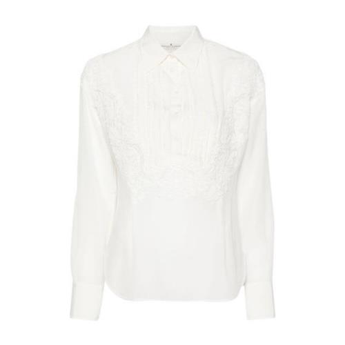 Stijlvolle Shirt met Uniek Ontwerp Ermanno Scervino , White , Dames