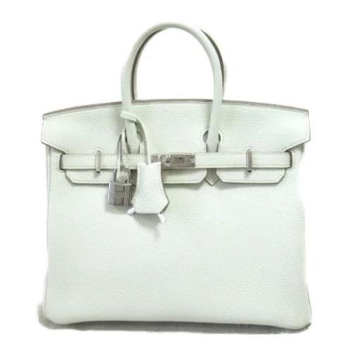 Pre-owned Leather handbags Hermès Vintage , White , Dames