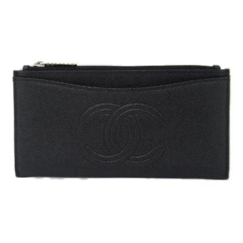 Pre-owned Fabric wallets Chanel Vintage , Black , Dames