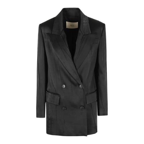 Zachte Gebreide Trui in Giuggiola Stijl Tela , Black , Dames