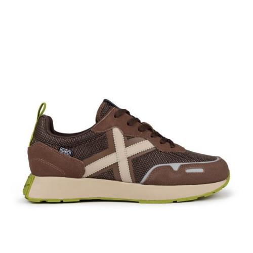 Xemine Sportieve Elegantie Bruine Sneakers Munich , Brown , Heren