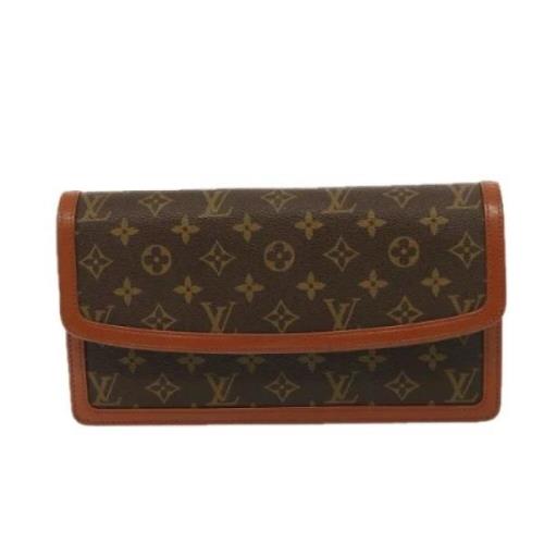 Pre-owned Canvas clutches Louis Vuitton Vintage , Brown , Dames