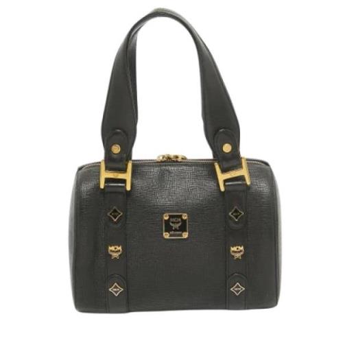 Pre-owned Leather handbags MCM Pre-owned , Black , Dames