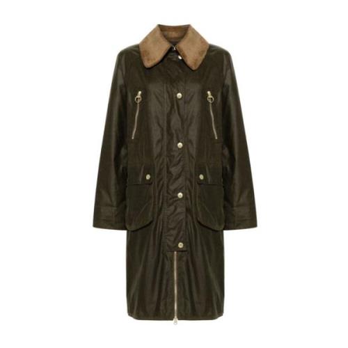 Groene Ebberston Katoenen Jas Barbour , Green , Dames