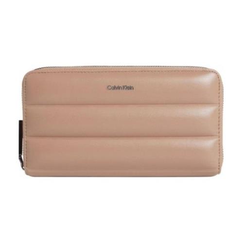 Gewatteerde ritsportemonnee Calvin Klein , Brown , Dames