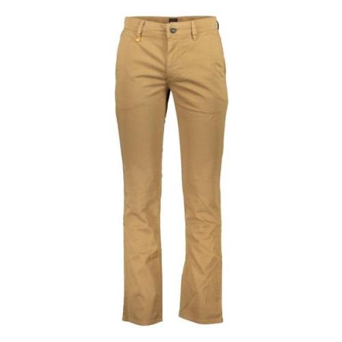 Bruine Heren Slim Fit Broek Hugo Boss , Brown , Heren