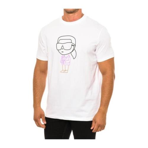 Klassiek T-shirt met korte mouwen Karl Lagerfeld , White , Heren