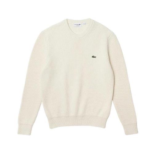 Stijlvolle Crew Neck Pullover Sweater Lacoste , White , Heren