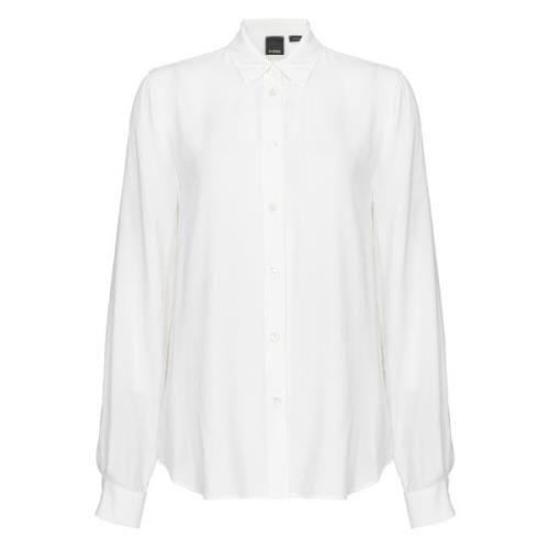 Crème Shirt Elegante Stijl Pinko , White , Dames