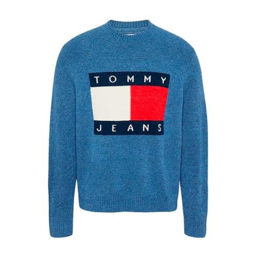 Flag Longsleeve Sweatshirt Tommy Hilfiger , Blue , Heren