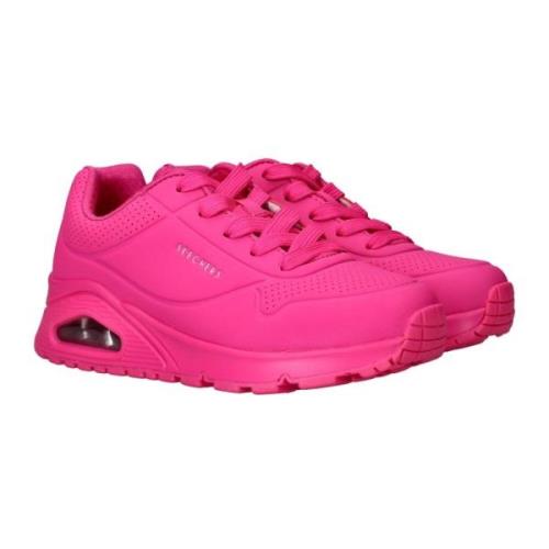 Neon Glow Sneaker Skechers , Pink , Dames