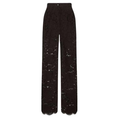 Klassieke Broek in Trendy Design Dolce & Gabbana , Black , Dames