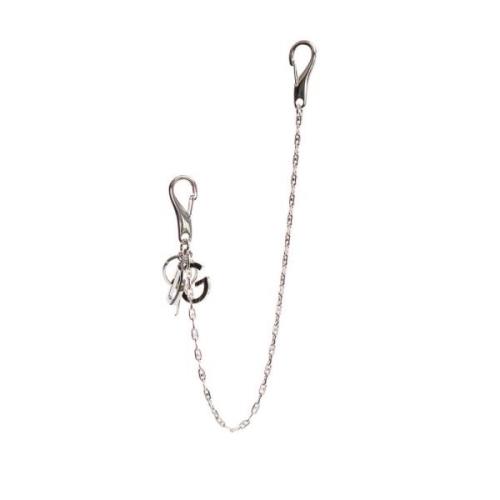 Stijlvolle Leren Sleutelhanger Dolce & Gabbana , Gray , Heren