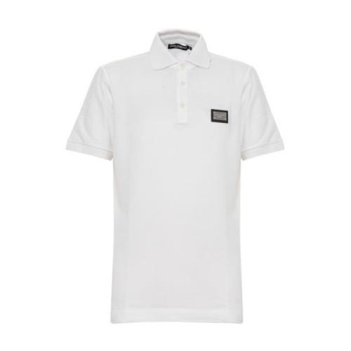 Casual Polo Shirt Dolce & Gabbana , White , Heren