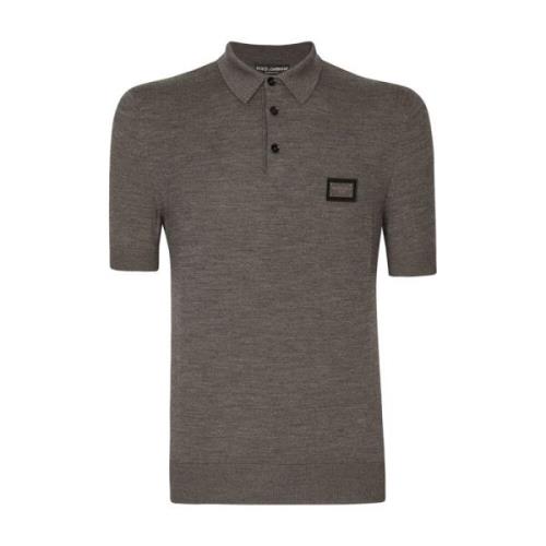 Klassieke Polo T-Shirt Dolce & Gabbana , Gray , Heren