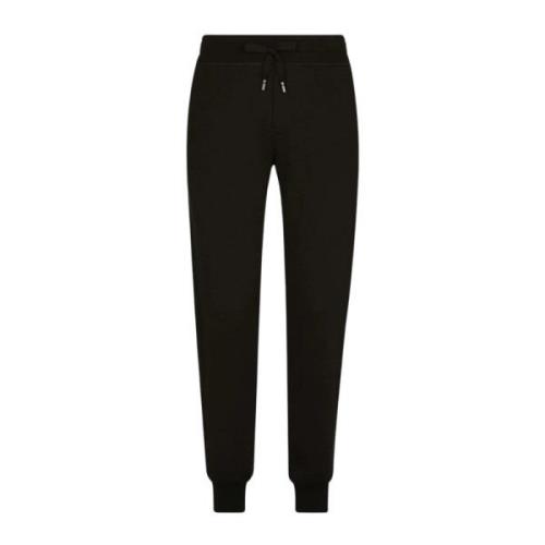 Klassieke Logo Track Pants Zwart Katoen Dolce & Gabbana , Black , Here...