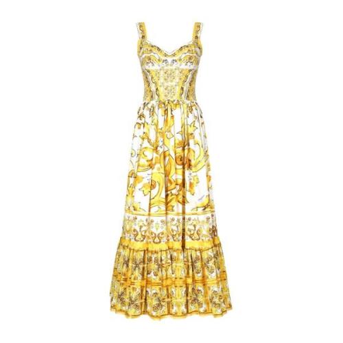 Elegante Zwarte Jurk met Uniek Ontwerp Dolce & Gabbana , Yellow , Dame...