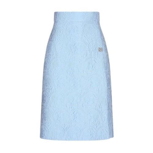 Stijlvolle Rok met Uniek Ontwerp Dolce & Gabbana , Blue , Dames