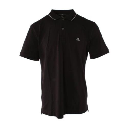 Slim Fit Polo Zwart Heren C.p. Company , Black , Heren