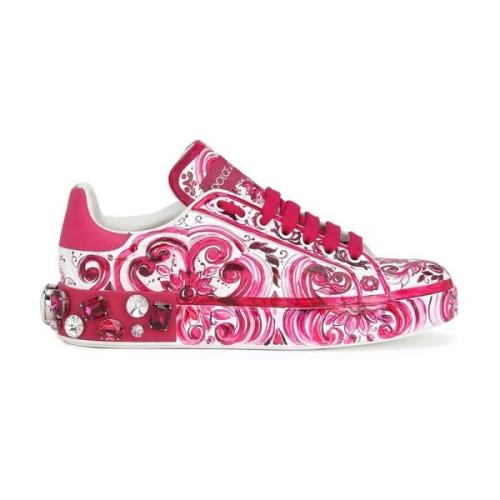 Mode Sneakers Ck1544Ad466He3Ob Dolce & Gabbana , Red , Dames