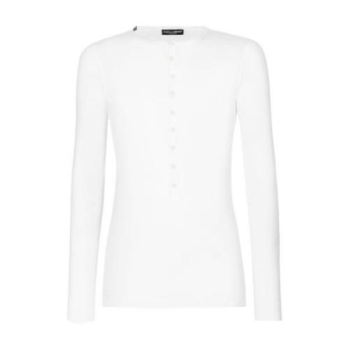 Casual Katoenen T-Shirt Dolce & Gabbana , White , Heren