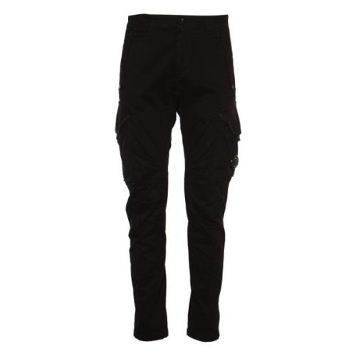 Zwarte Cargo Broek Stretch Sateen C.p. Company , Black , Heren