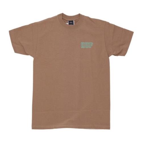 Heren Tee Kameel Ronde Hals Regular Fit HUF , Brown , Heren