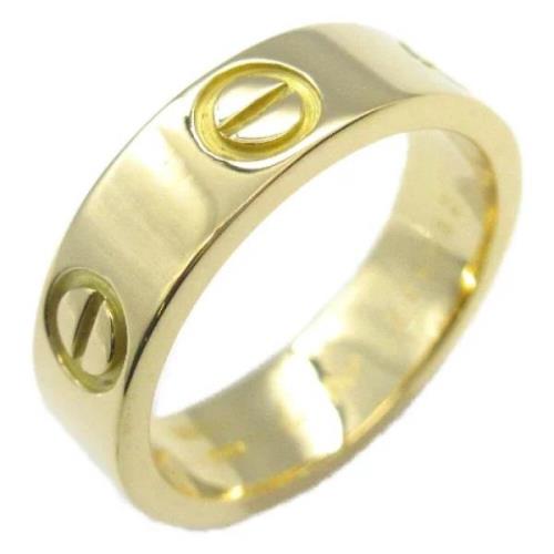 Pre-owned Fabric rings Cartier Vintage , Yellow , Dames