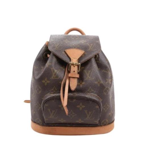 Pre-owned Leather backpacks Louis Vuitton Vintage , Brown , Dames