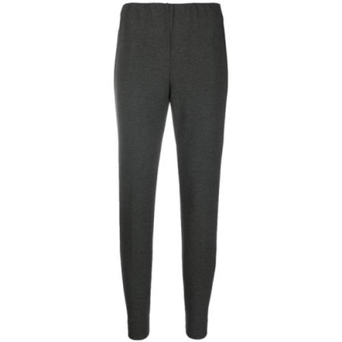 Grijze Stretch Leggings met Rechte Snit Le Tricot Perugia , Gray , Dam...