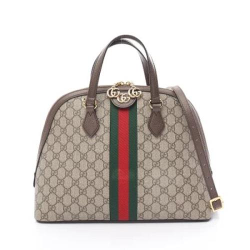 Pre-owned Leather gucci-bags Gucci Vintage , Beige , Dames